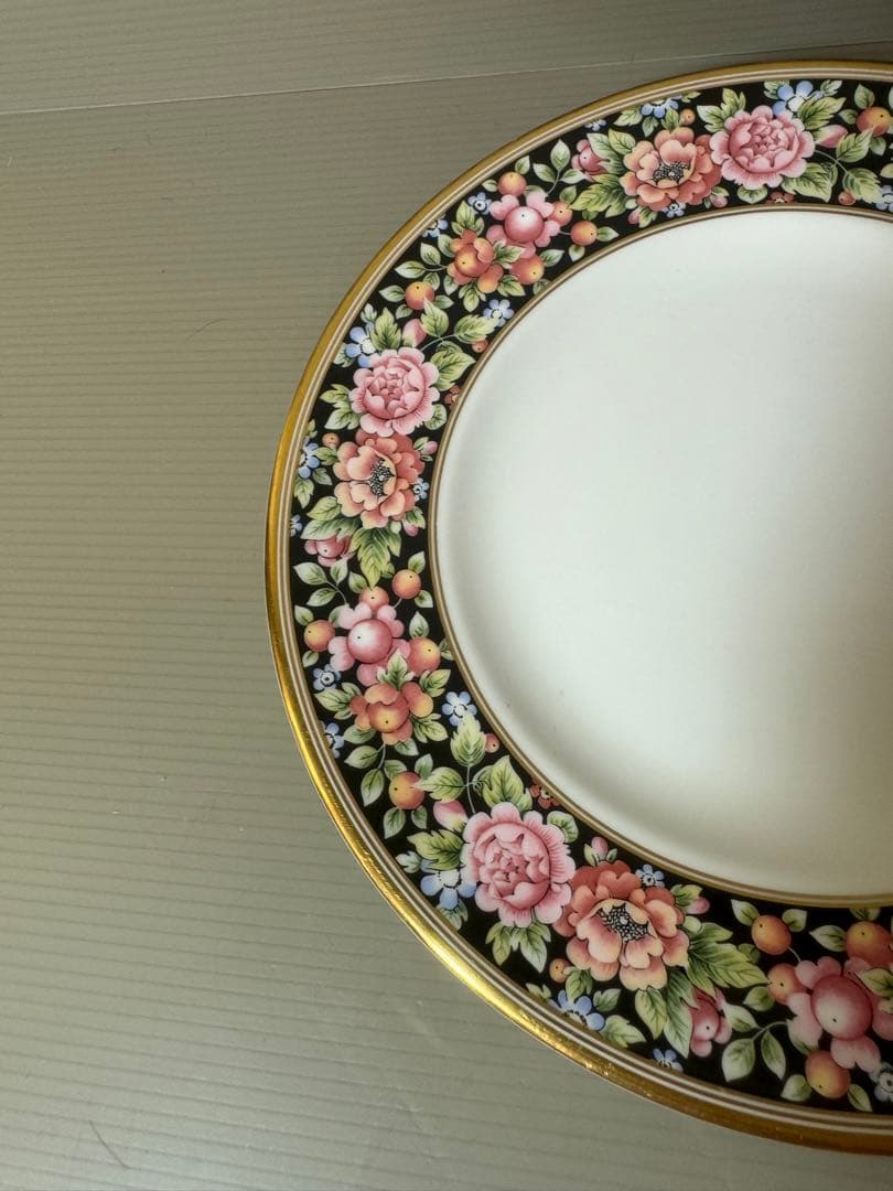 2763 ウェッジウッド皿1客　ロイヤルウースター皿1客　金彩