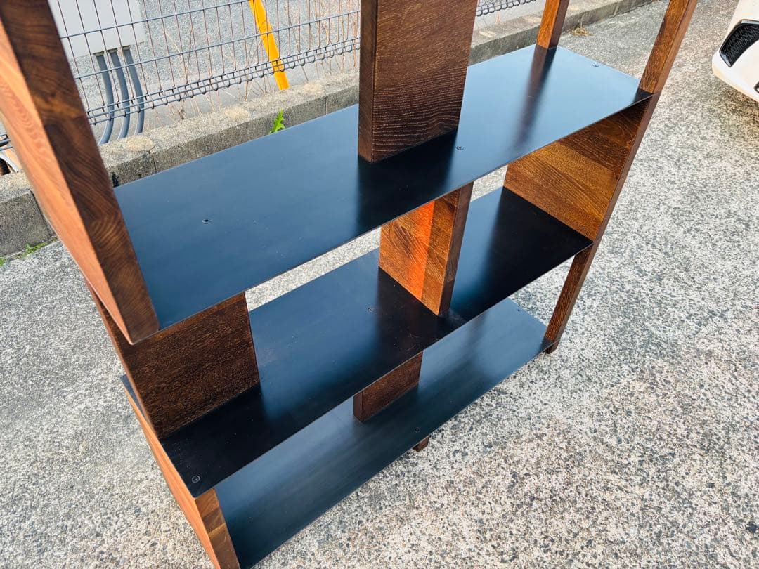 J34★スクエアルーツ★定価30万 美品 飾り棚 本棚 スチール製棚板