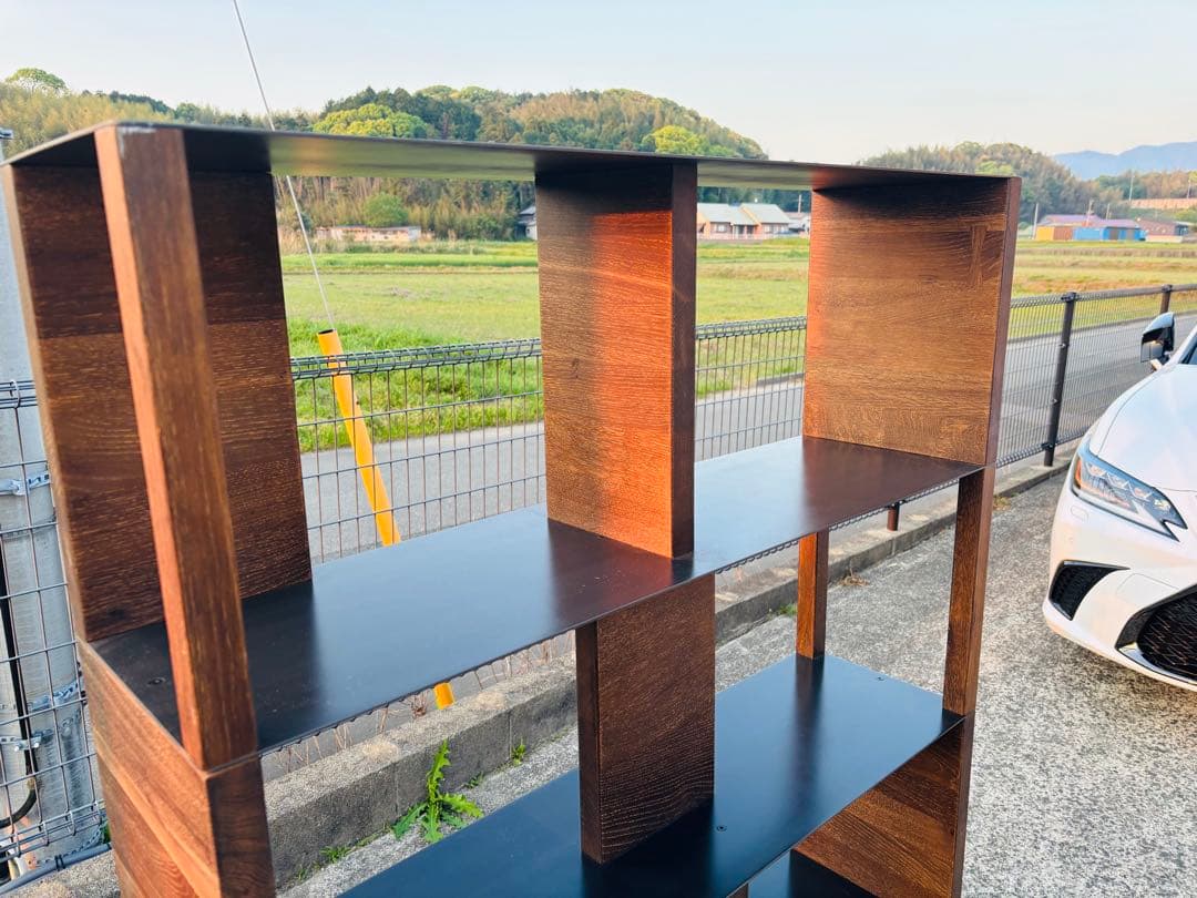 J34★スクエアルーツ★定価30万 美品 飾り棚 本棚 スチール製棚板