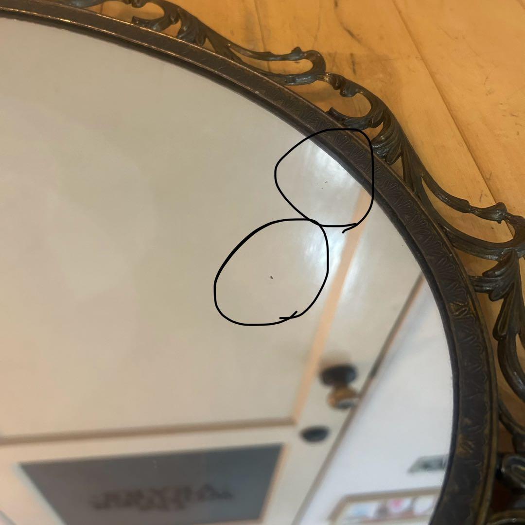 ☆イタリア製☆アンティーク　壁掛け　鏡　ミラー　フレンチ　ビンテージ　アールデコ