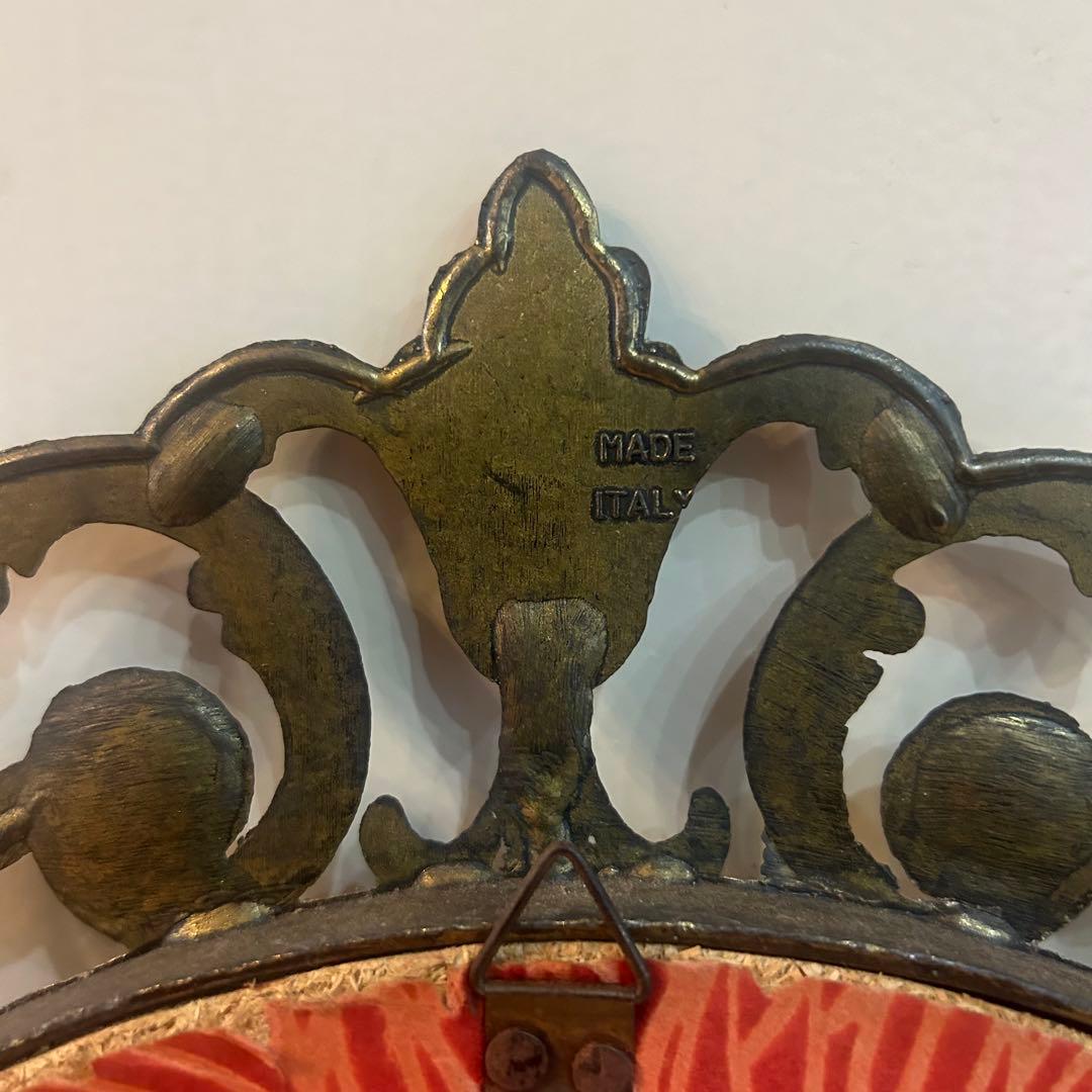 ☆イタリア製☆アンティーク　壁掛け　鏡　ミラー　フレンチ　ビンテージ　アールデコ