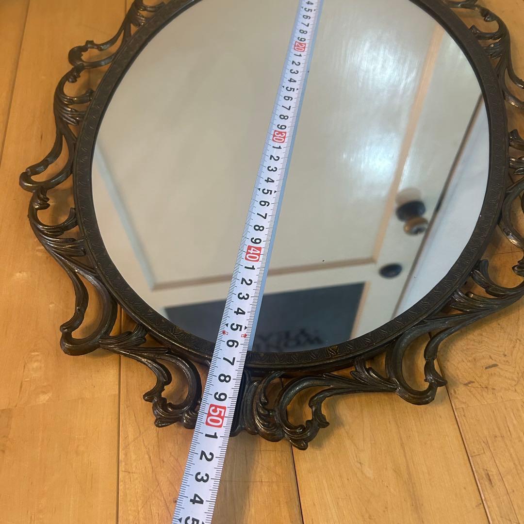 ☆イタリア製☆アンティーク　壁掛け　鏡　ミラー　フレンチ　ビンテージ　アールデコ