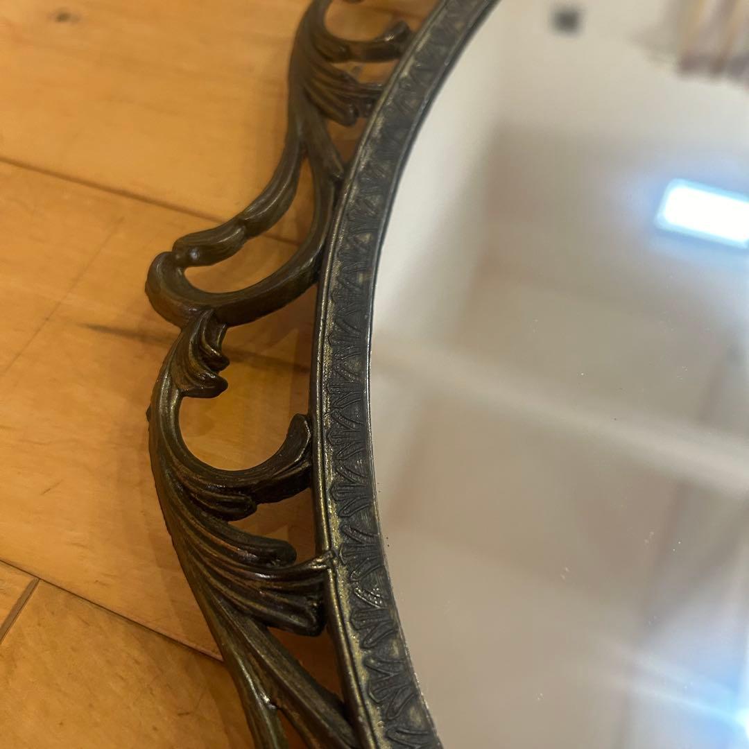 ☆イタリア製☆アンティーク　壁掛け　鏡　ミラー　フレンチ　ビンテージ　アールデコ