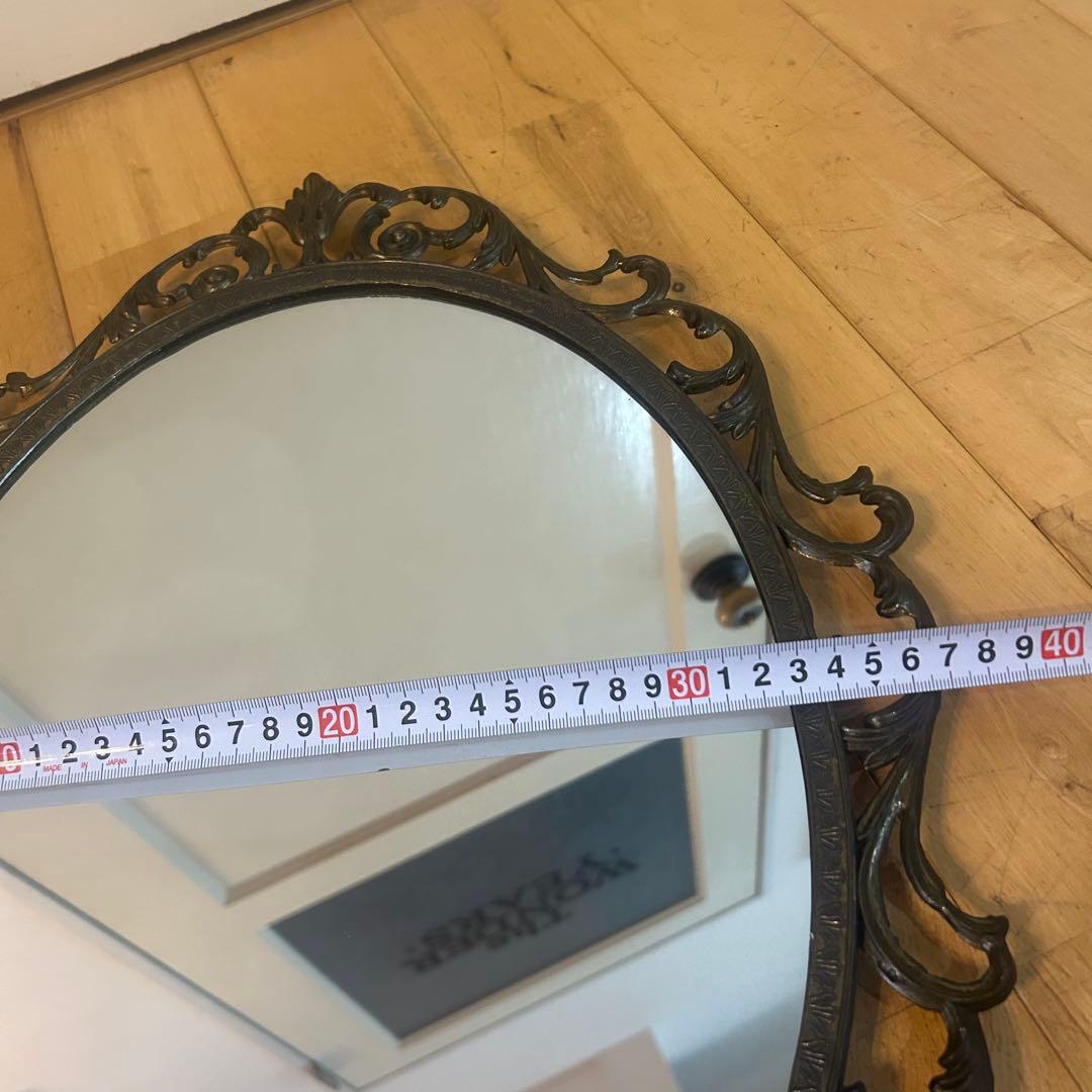 ☆イタリア製☆アンティーク　壁掛け　鏡　ミラー　フレンチ　ビンテージ　アールデコ