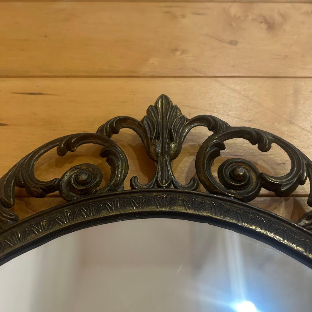 ☆イタリア製☆アンティーク　壁掛け　鏡　ミラー　フレンチ　ビンテージ　アールデコ
