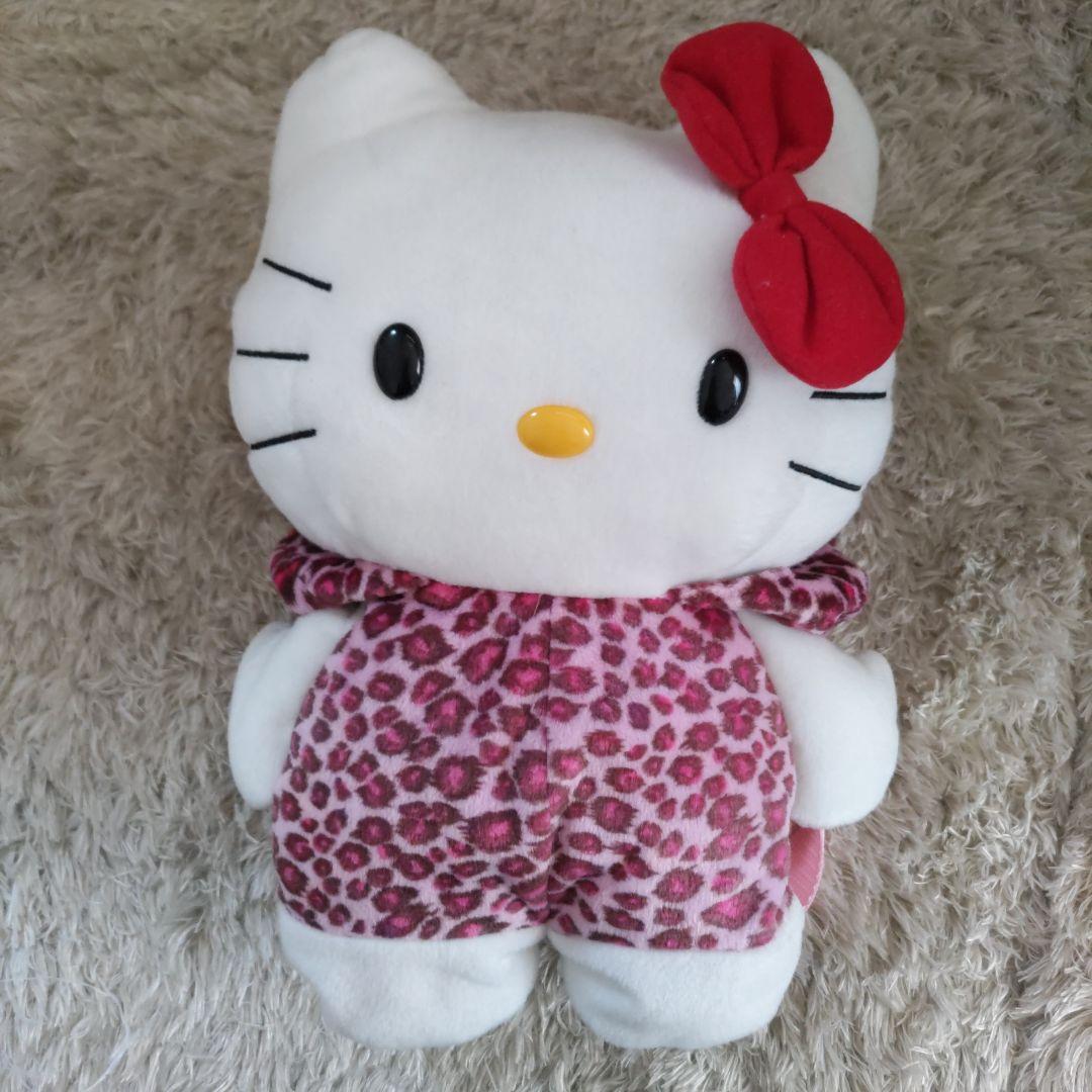 ハローキティ ジャングルキティ ぬいぐるみリュック レオパード ヒョウ柄 ピンク