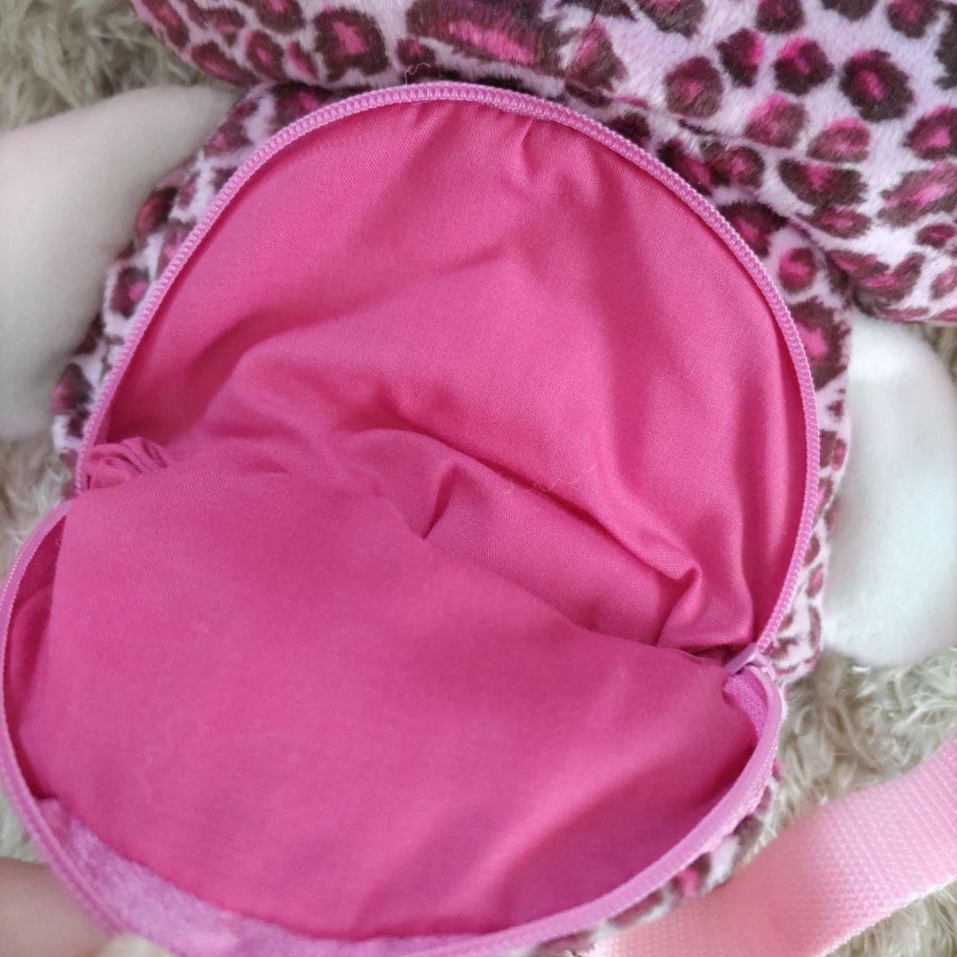 ハローキティ ジャングルキティ ぬいぐるみリュック レオパード ヒョウ柄 ピンク