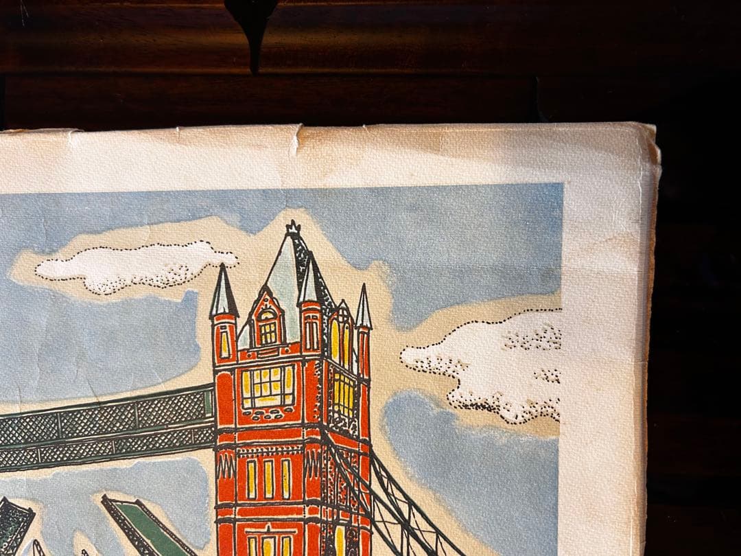 山下清 サイン入りロンドンタワーブリッジ