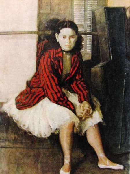 小磯良平、【踊り子】、希少な限定額装用画集画、新品高級額 額装付