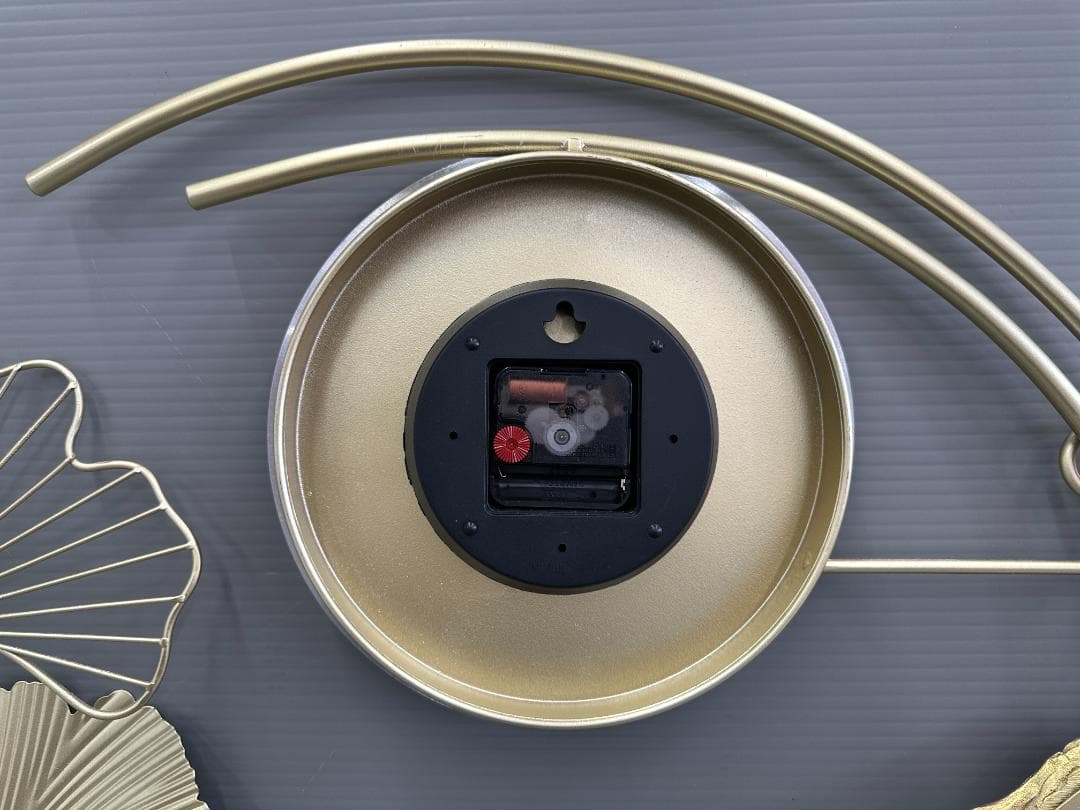 ウォールクロック　壁掛け時計　真鍮　ゴールド