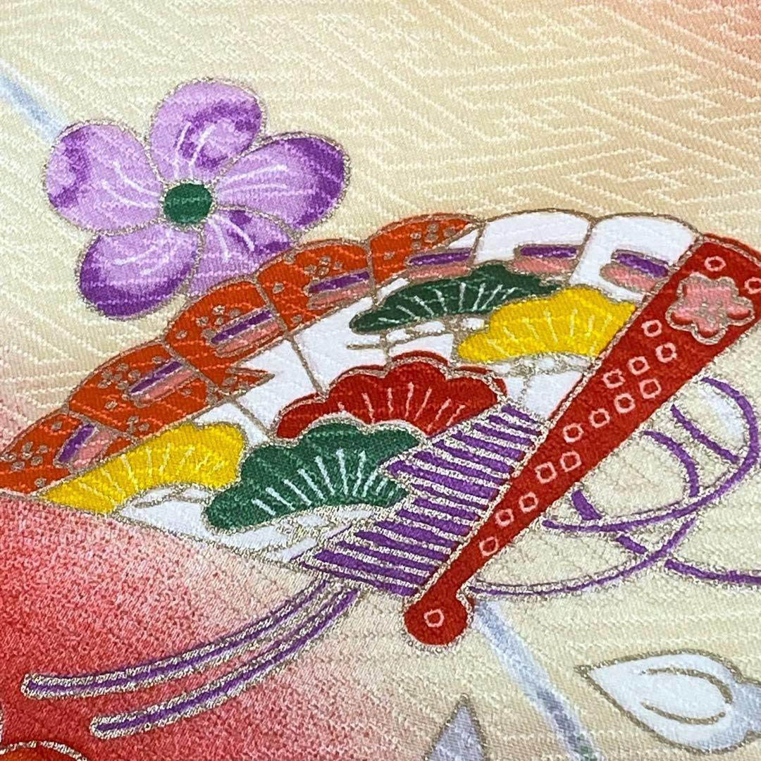 【着物と帯 時流】197ys◆3才女の子着物&被布コート+長襦袢バッグセット正絹