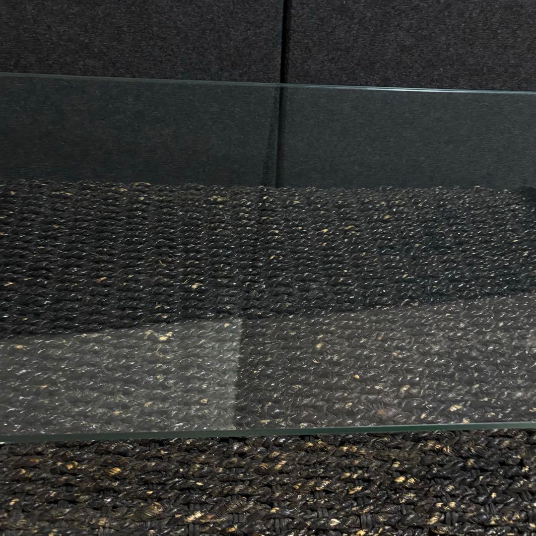 アジアンテーブル　ガラステーブル　籘　ラタン　ローテーブル　リゾート　テーブル