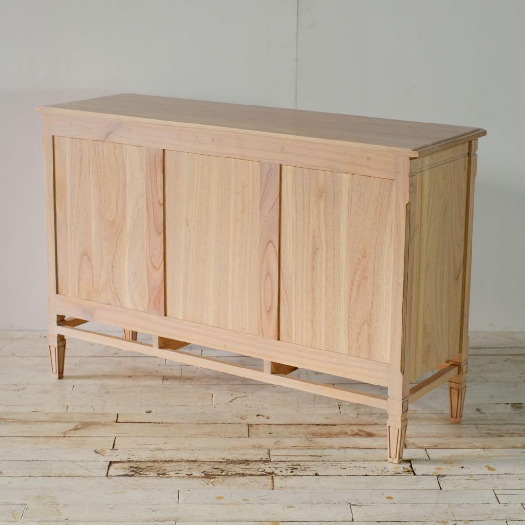 新品 ローキャビネット 収納棚 ナチュラル カントリー 北欧 ミンディ材 天然木