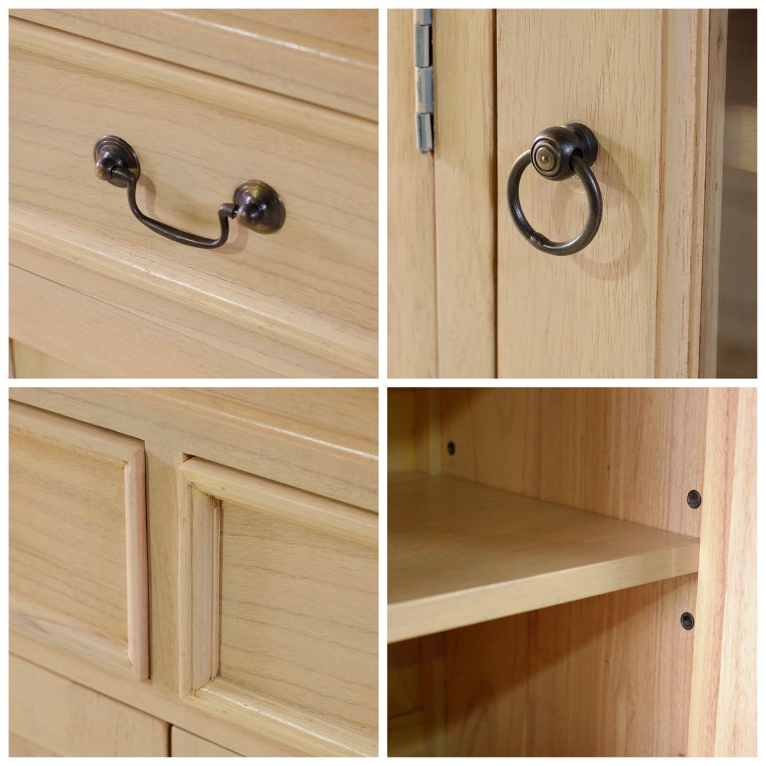 新品 ローキャビネット 収納棚 ナチュラル カントリー 北欧 ミンディ材 天然木