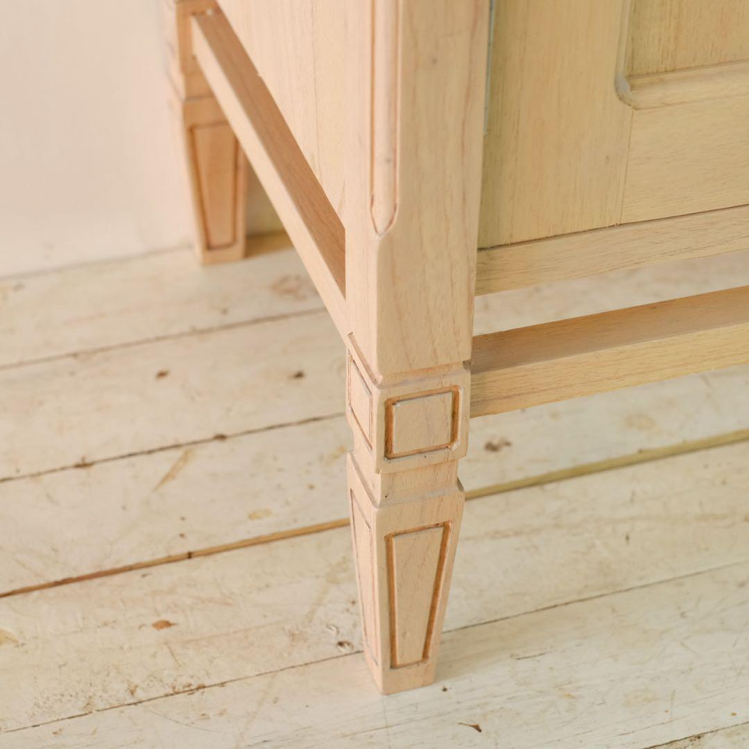 新品 ローキャビネット 収納棚 ナチュラル カントリー 北欧 ミンディ材 天然木