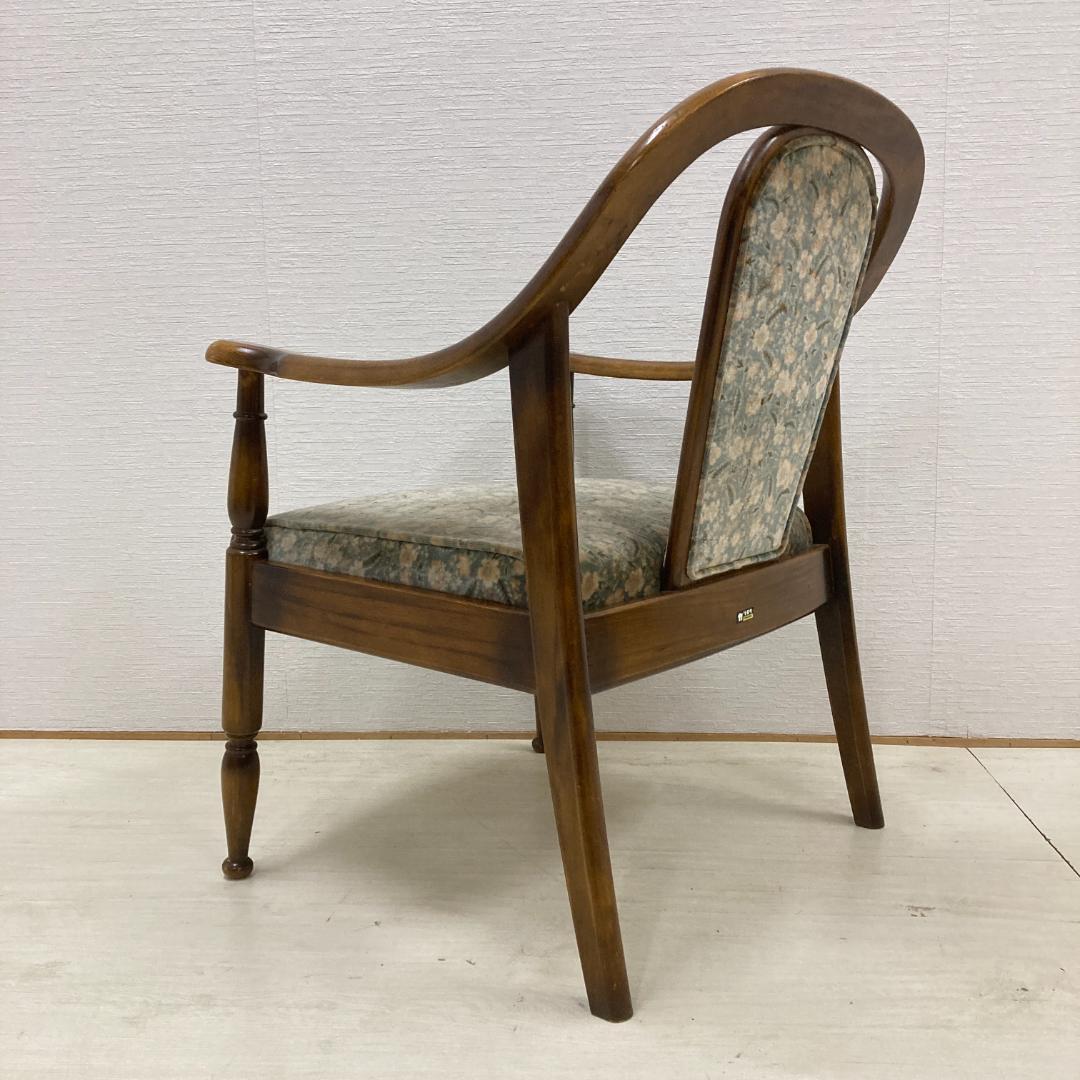 【オールドカリモク】コロニアル　一人掛けソファ　シングルソファ　椅子