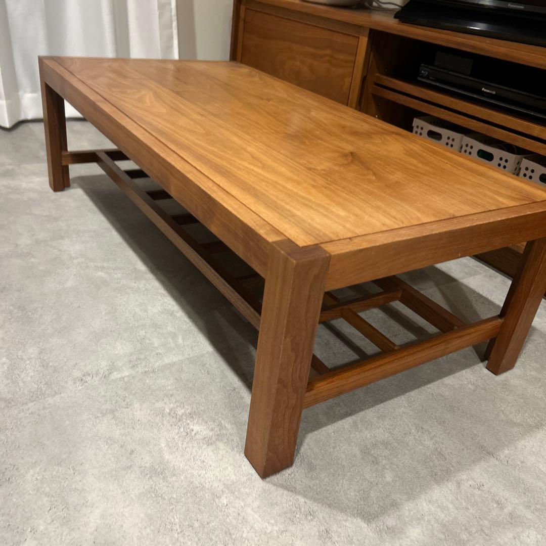 ブラックウォルナット 無垢材 ローテーブル オイル仕上げ ⚠️引取値引きあり