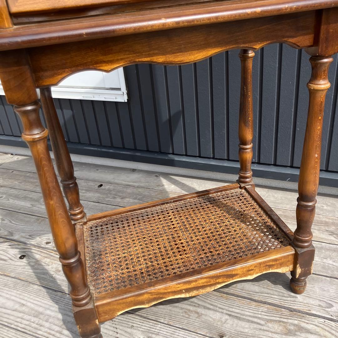 昭和レトロ カリモク コロニアル 木製 ライティングビューロ サイドボード