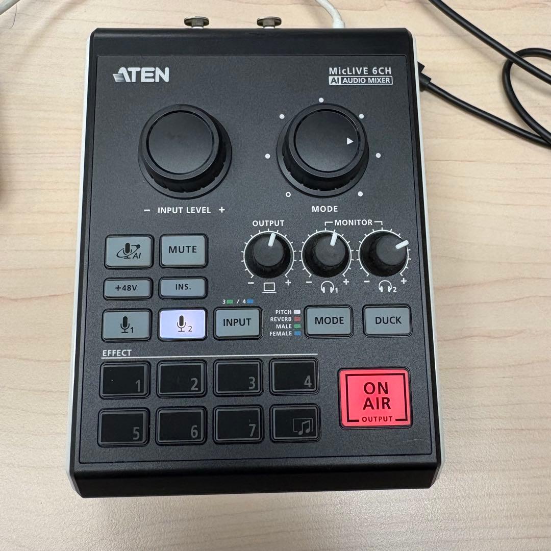 ATEN UC8000 ポッドキャスト用AIオーディオミキサー MicLIVE