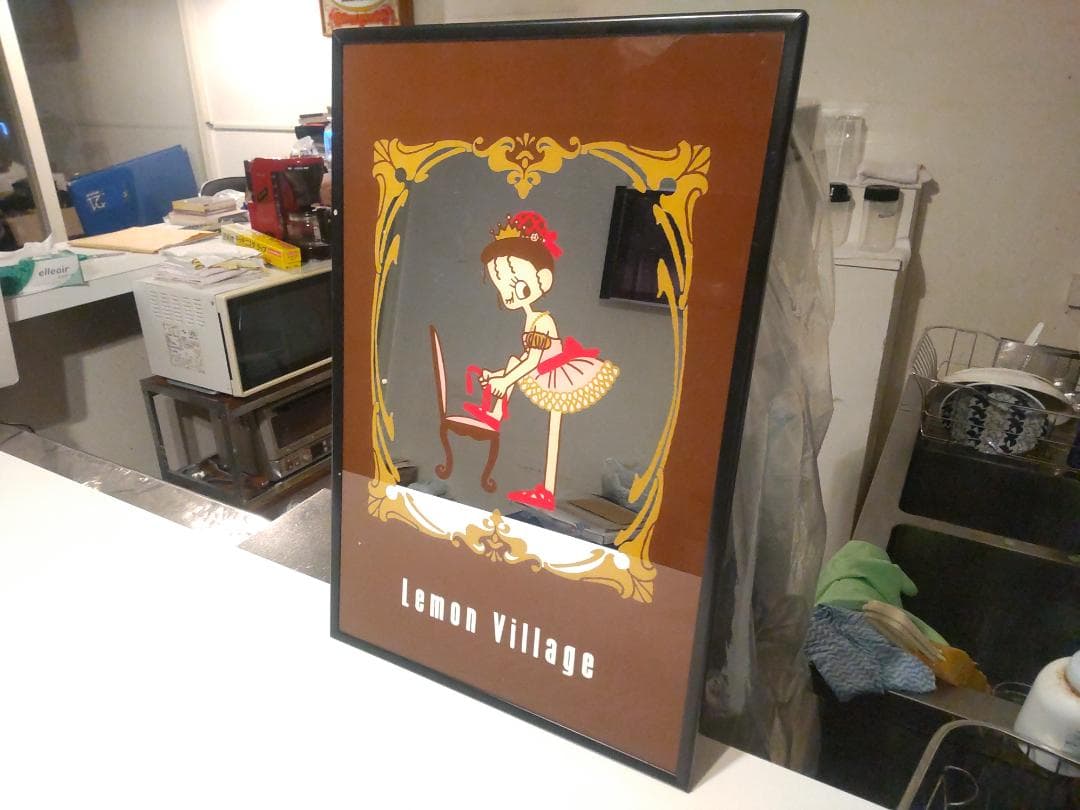 昭和★日本製★美少女 Lemon Village レモンビレッジ パブミラー 鏡