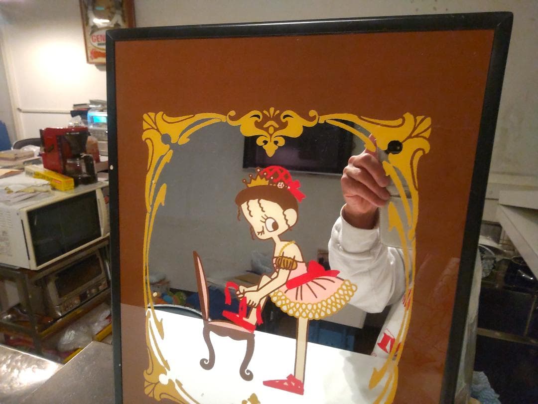 昭和★日本製★美少女 Lemon Village レモンビレッジ パブミラー 鏡