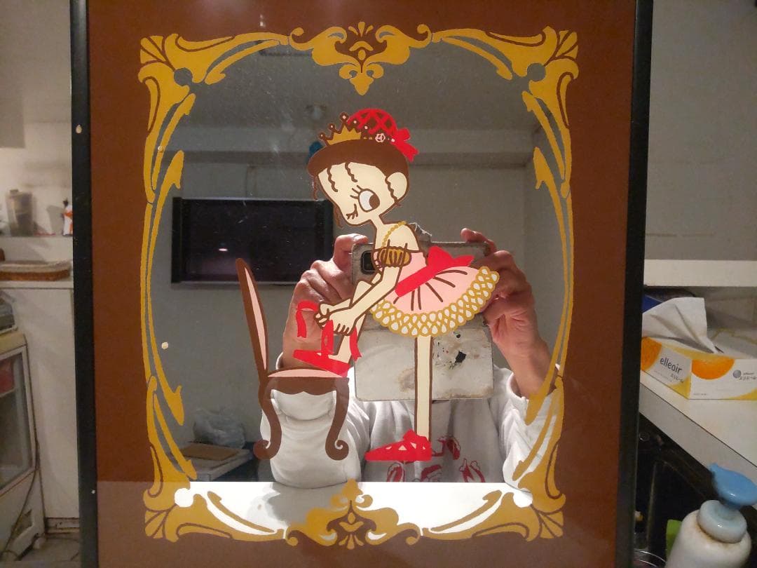 昭和★日本製★美少女 Lemon Village レモンビレッジ パブミラー 鏡