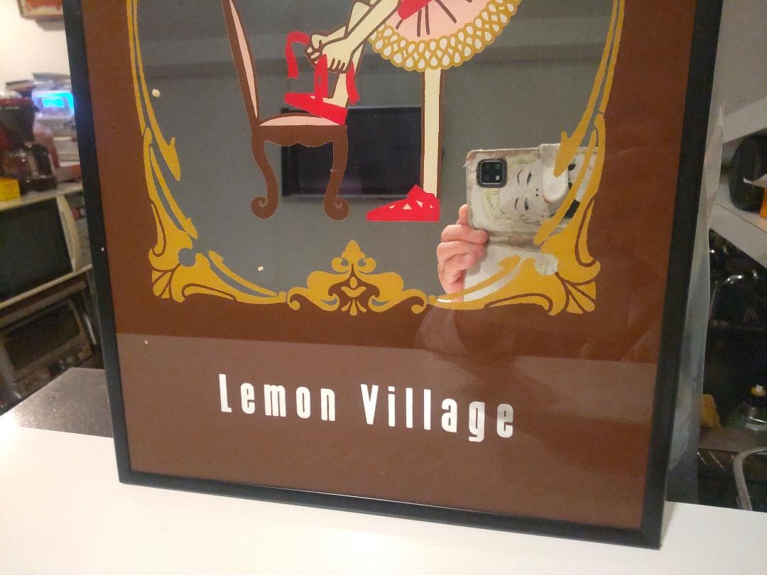 昭和★日本製★美少女 Lemon Village レモンビレッジ パブミラー 鏡