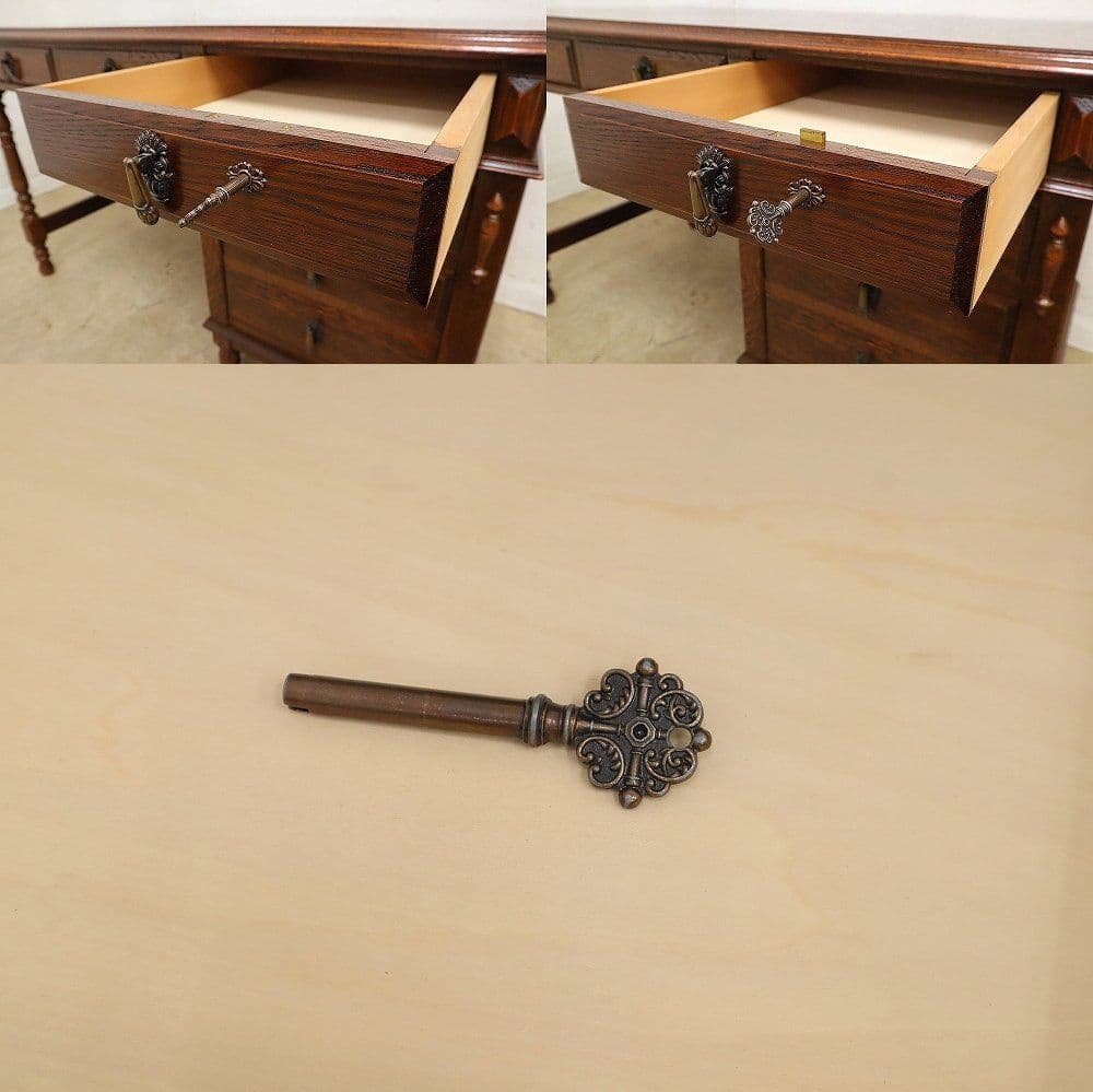 高級 三越家具【ブルージュ】デスク・書斎机・オーク材・ＩDC大塚家具