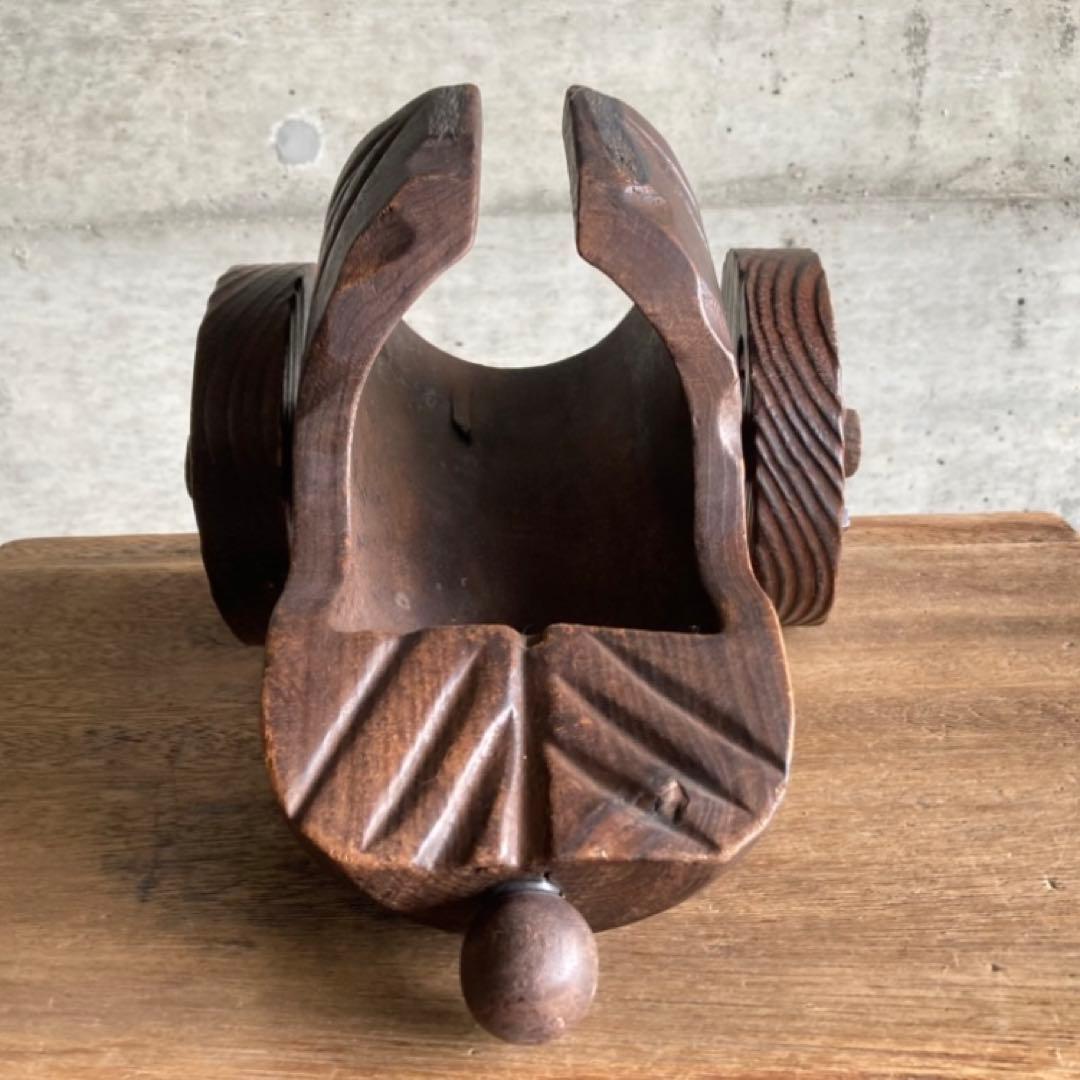 ワイン ボトル ホルダー ラック 籠 ポット 台 収納 籐 ラタン 木製 レトロ