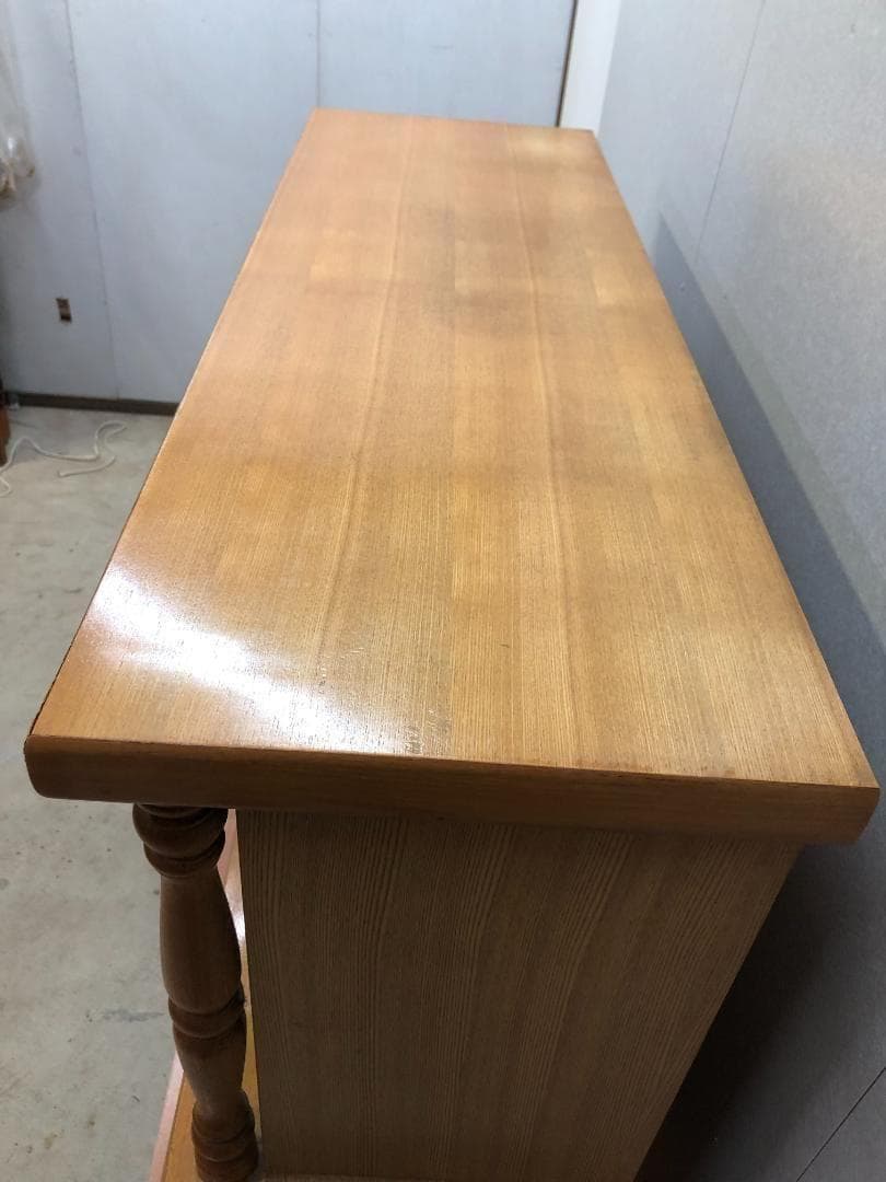 送料無料　【昭和レトロ】食器棚 ヴィンテージ リビングボード 木製　1010-2