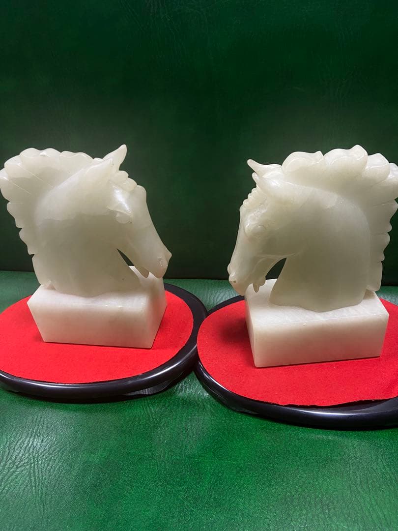 馬の頭の置物 2体セット