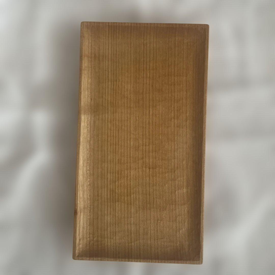 三谷龍二さん作　長方形角皿　山桜　木の器　作家物　木工作家