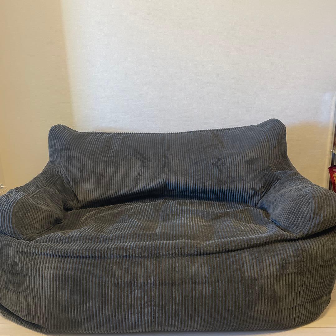 セ*ー様 LOOSY 2人掛けビーズソファ　グレー