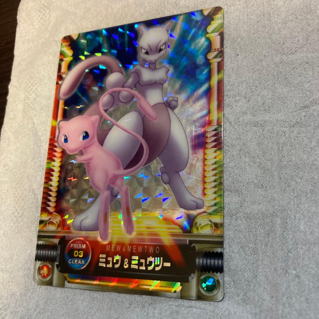 ミュウ & ミュウツー PRISM 03 CLEAR ポケモン図鑑カード