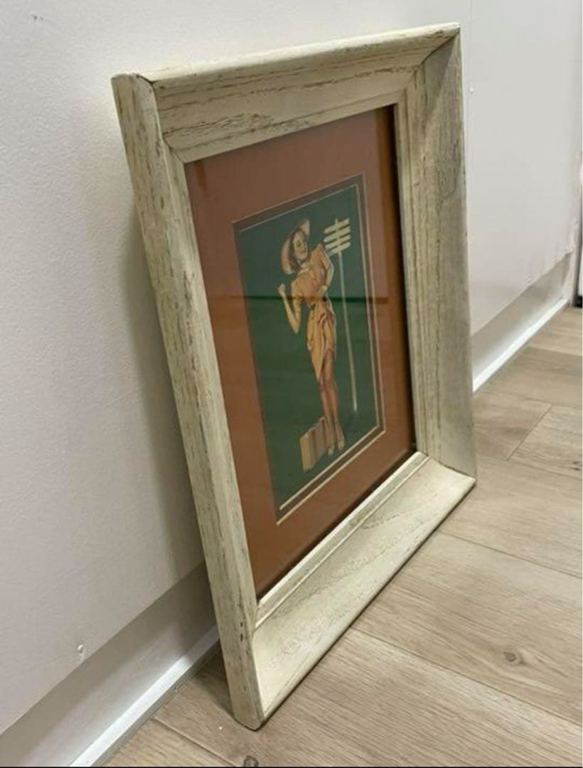 40’s vintage ヴィンテージ　ピンナップ　額　フレーム