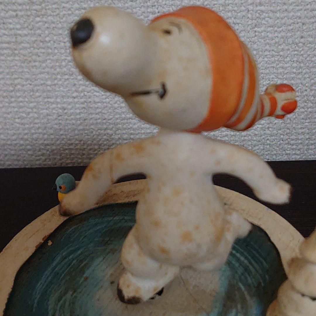 アンリANRI スヌーピースケート木彫りオルゴール