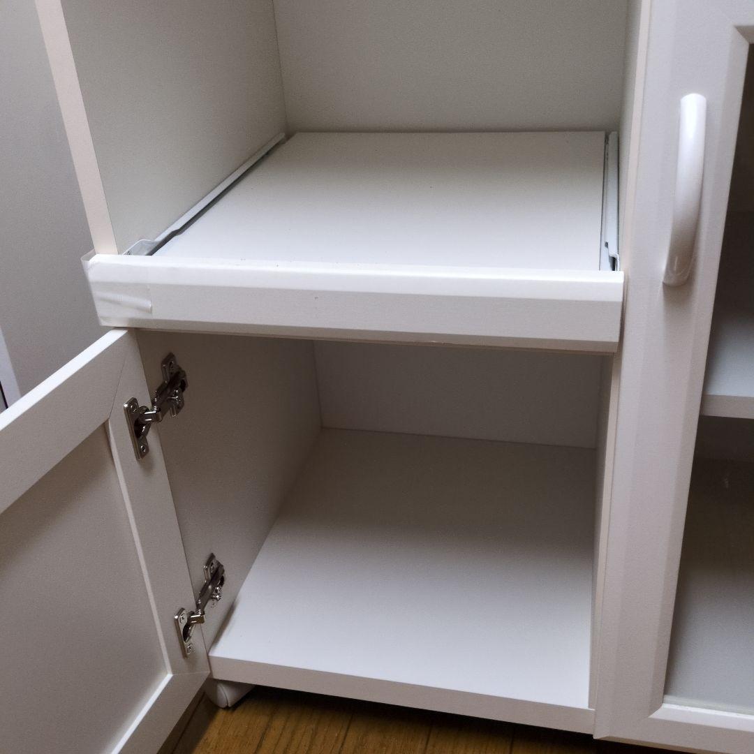 茨城、千葉県内なら運びます！ホワイト キッチンカウンター 引き出し付き