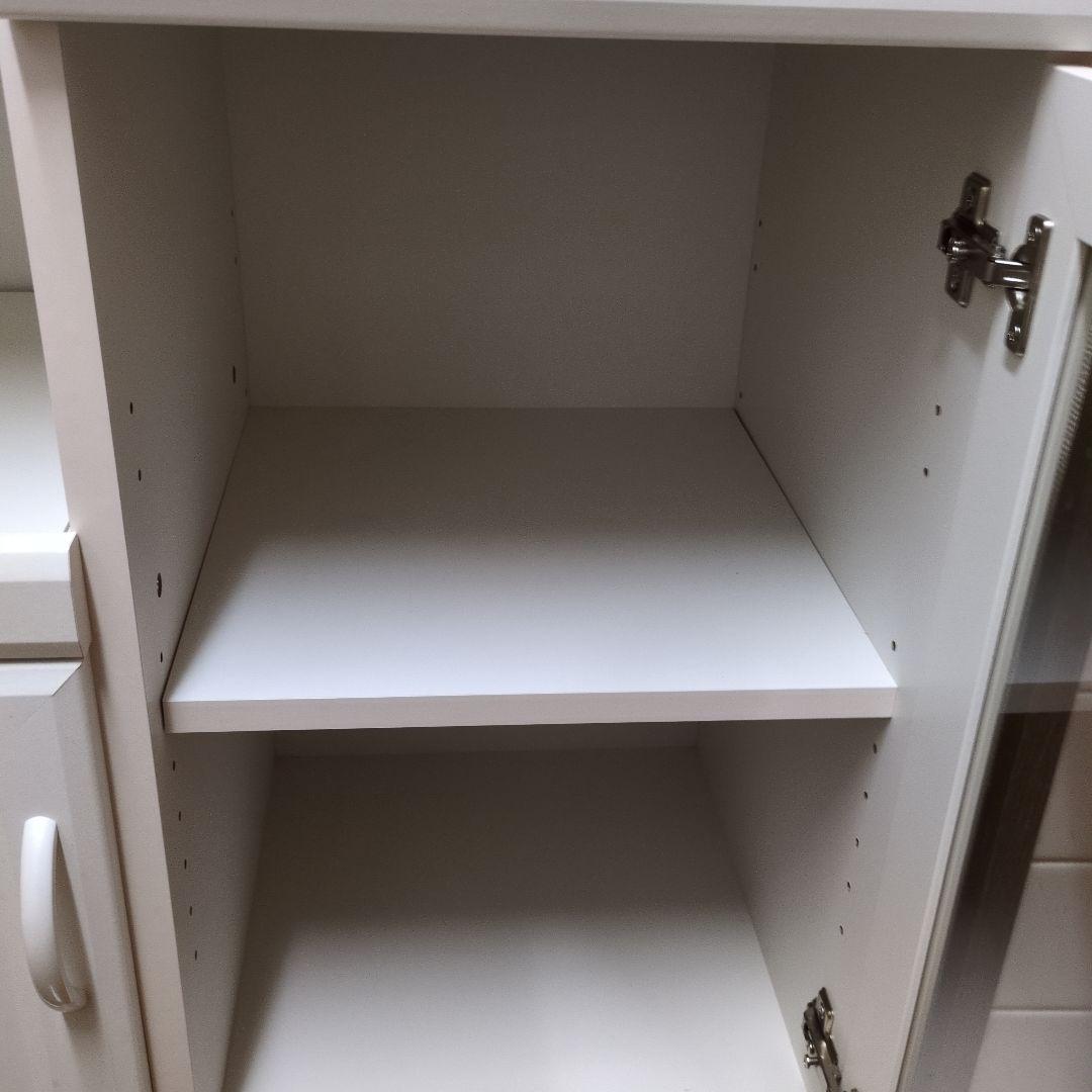 茨城、千葉県内なら運びます！ホワイト キッチンカウンター 引き出し付き