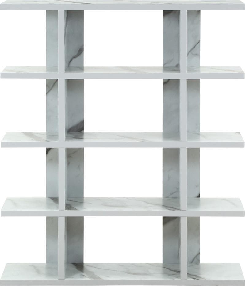オープンシェルフ５段幅広　大理石柄　幅120ｃｍ×高さ143.5ｃｍ
