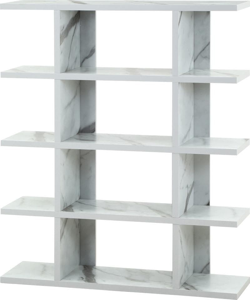 オープンシェルフ５段幅広　大理石柄　幅120ｃｍ×高さ143.5ｃｍ