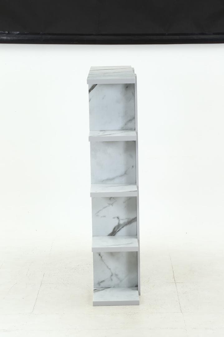 オープンシェルフ５段幅広　大理石柄　幅120ｃｍ×高さ143.5ｃｍ