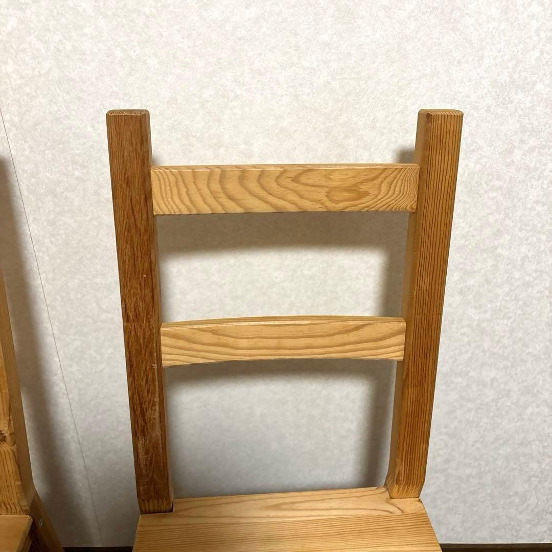 良品】IKEA ヨックモック ダイニングチェア 2脚セット パイン材