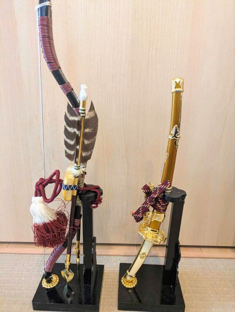 貴重レア　平安武徳作　京鎧　五月人形　兜段飾り　弓・太刀・屏風付き　人形の天明館