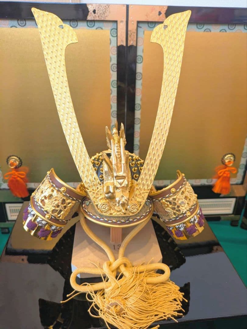 貴重レア　平安武徳作　京鎧　五月人形　兜段飾り　弓・太刀・屏風付き　人形の天明館