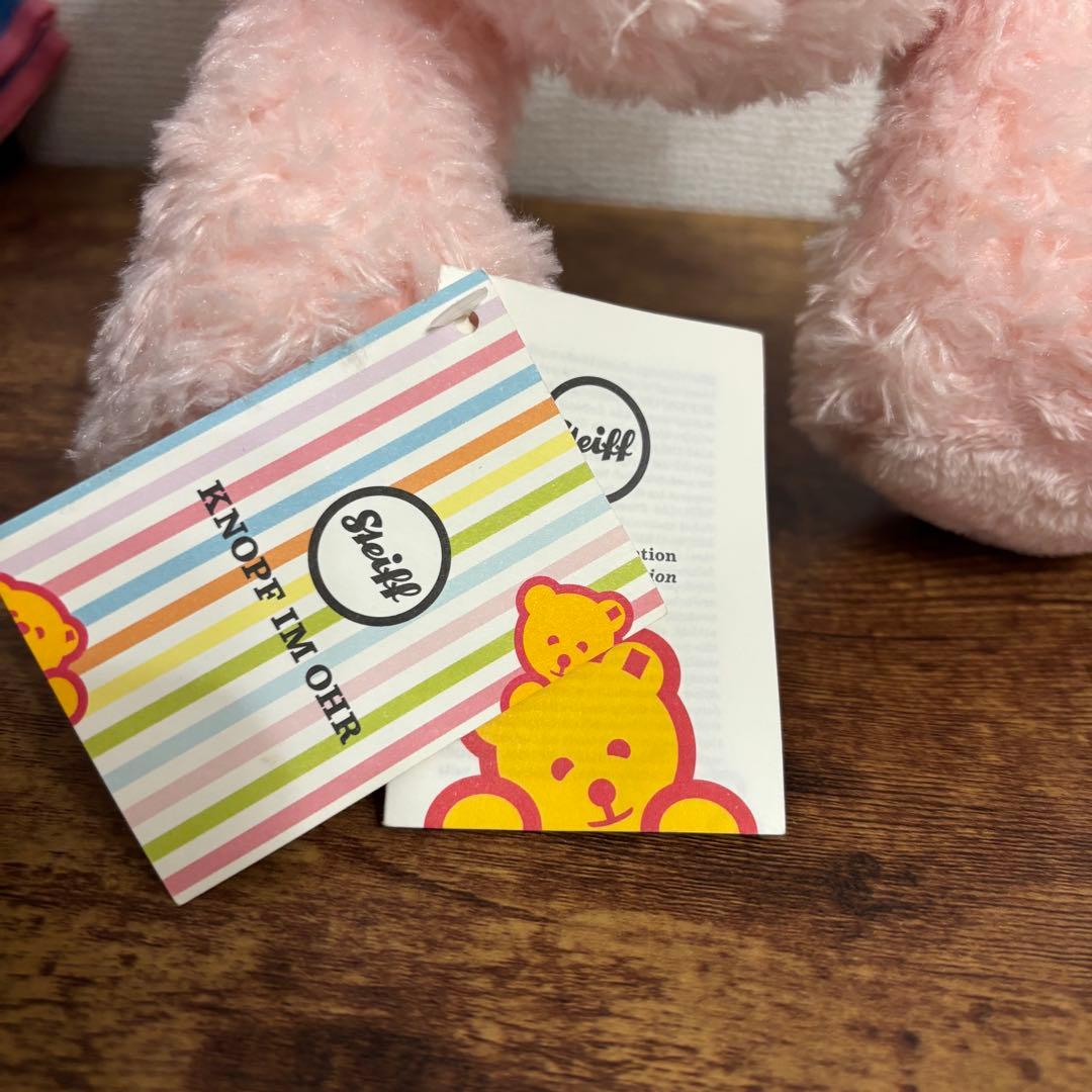 Steiff ピンク テディベア lotte - メルカリ