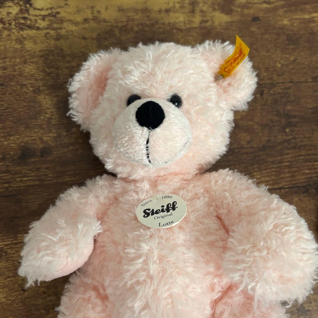 Steiff ピンク テディベア lotte - メルカリ