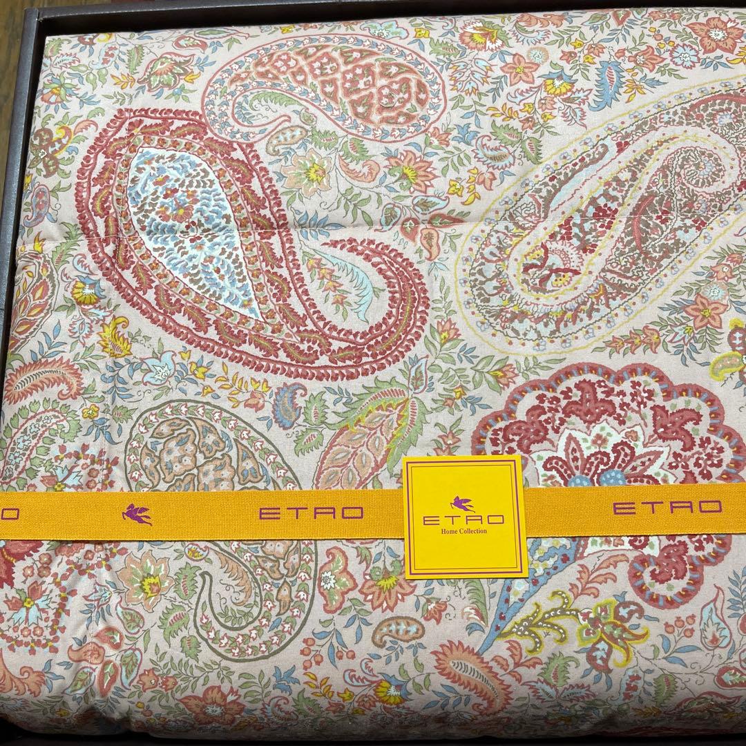 新品未使用　日本製　ETRO エトロ　高級羽毛布団　ダウンケット　肌掛けふとん