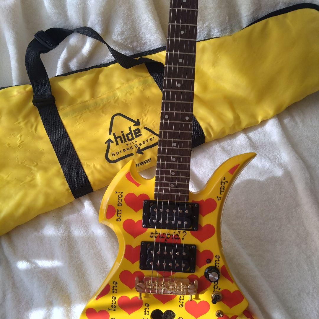 [廃盤] バーニー YH-JR hideモデル アンプ内蔵ギター イエローハート