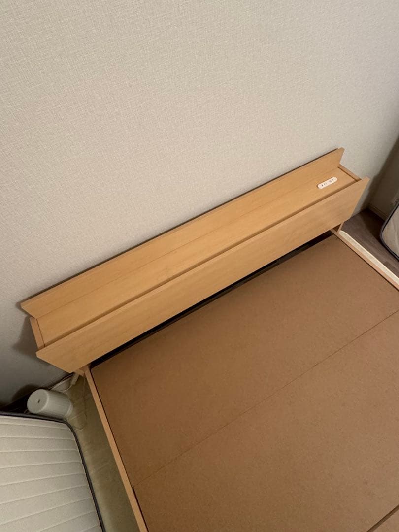 【おかめ】【美品】ニトリ ダブルベッドフレーム 収納付き