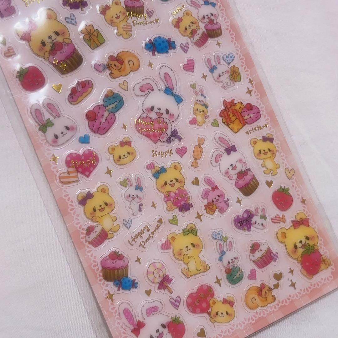 平成女児 平成レトロ シール 当時物 うさぎ くま スイーツ - メルカリ